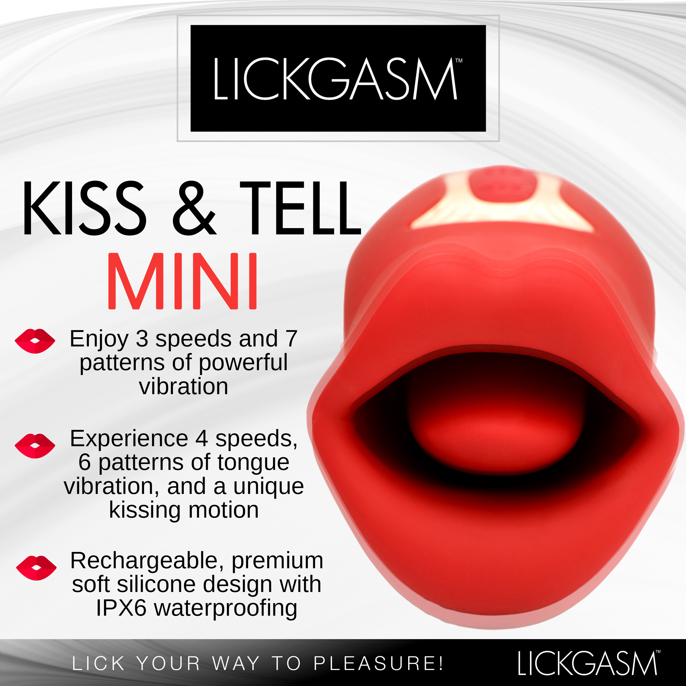 Kiss and Tell Mini Kissing and Vibrating Clitoral Stimulator