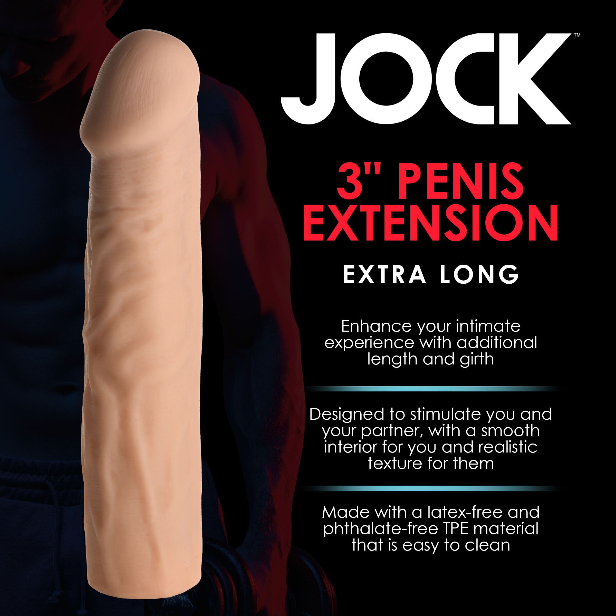 Extra Long 3 Inch Penis Extension – Light