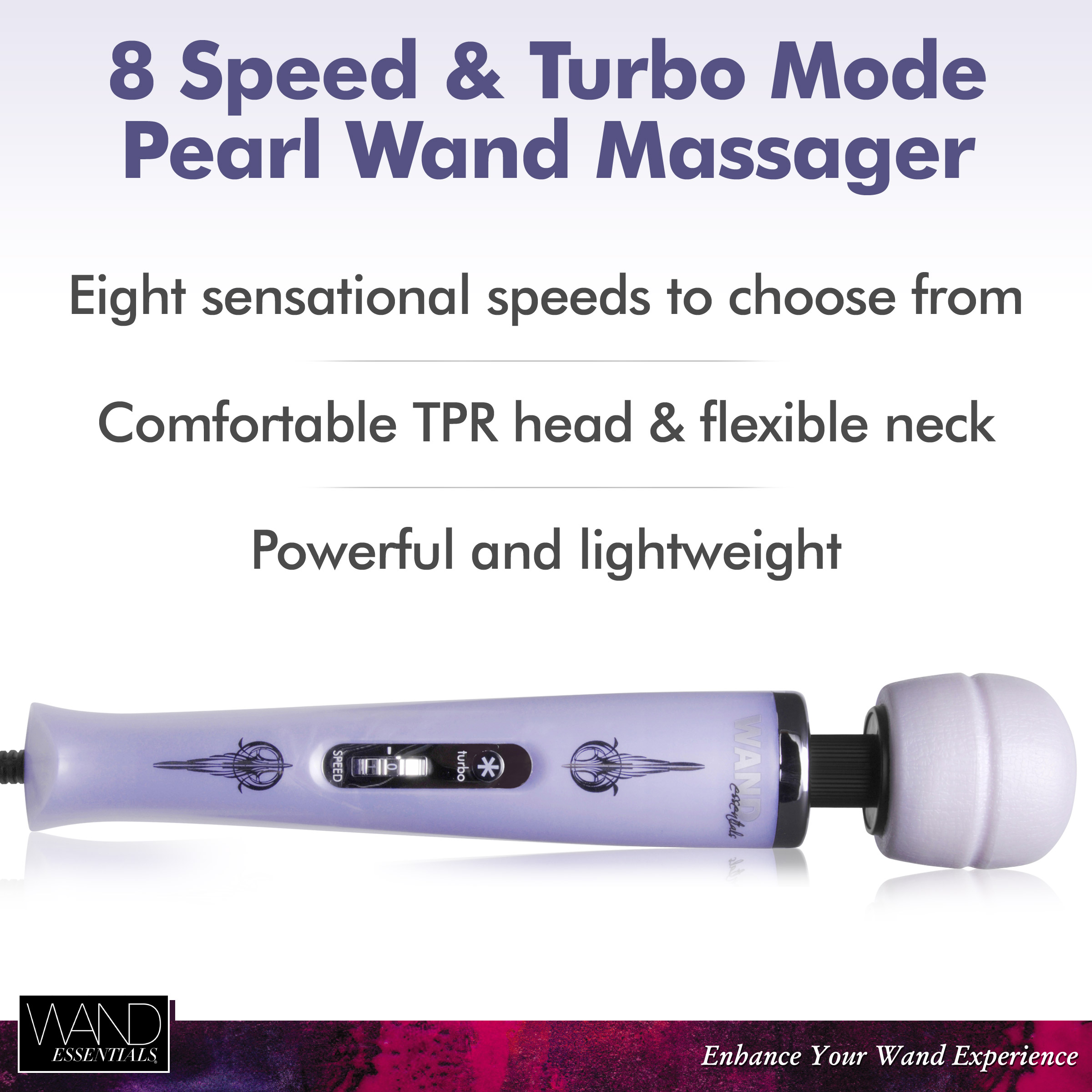 Wand Essentials 8 Speed Turbo Pearl Massager – 110V