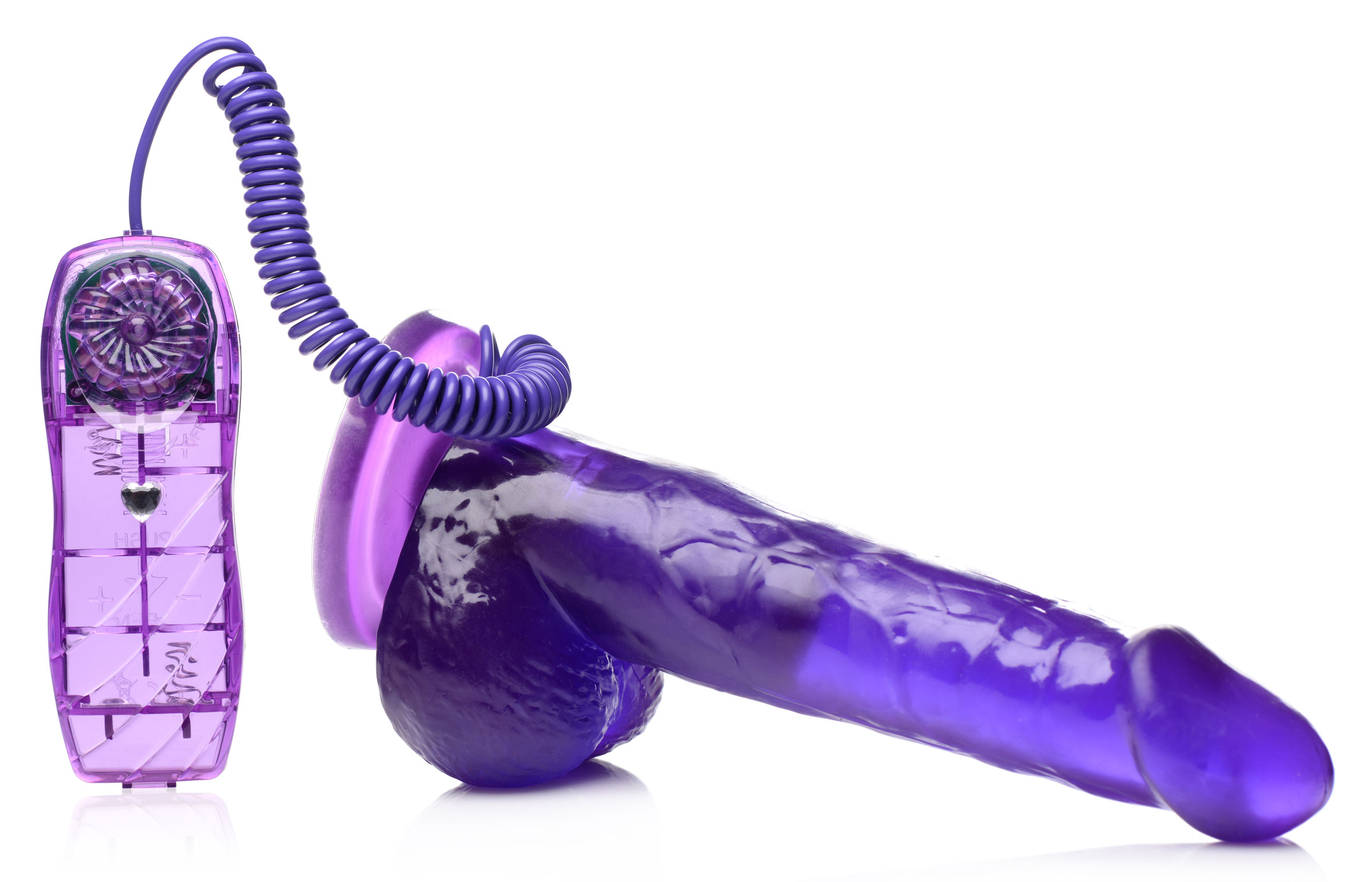 7.5 Inch Suction Cup Vibrating Dildo – Purple