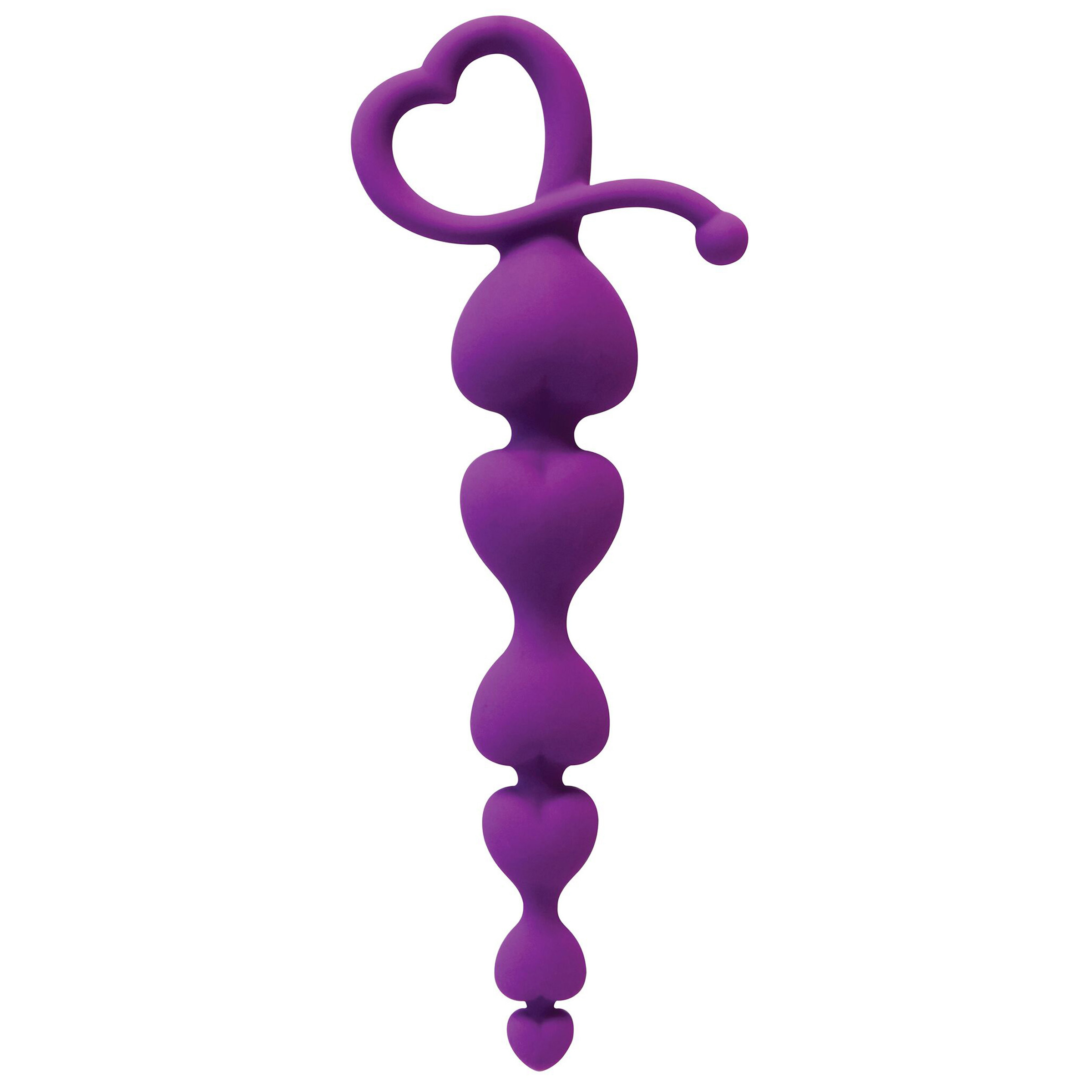 Gossip Hearts on a String Violet Anal Beads