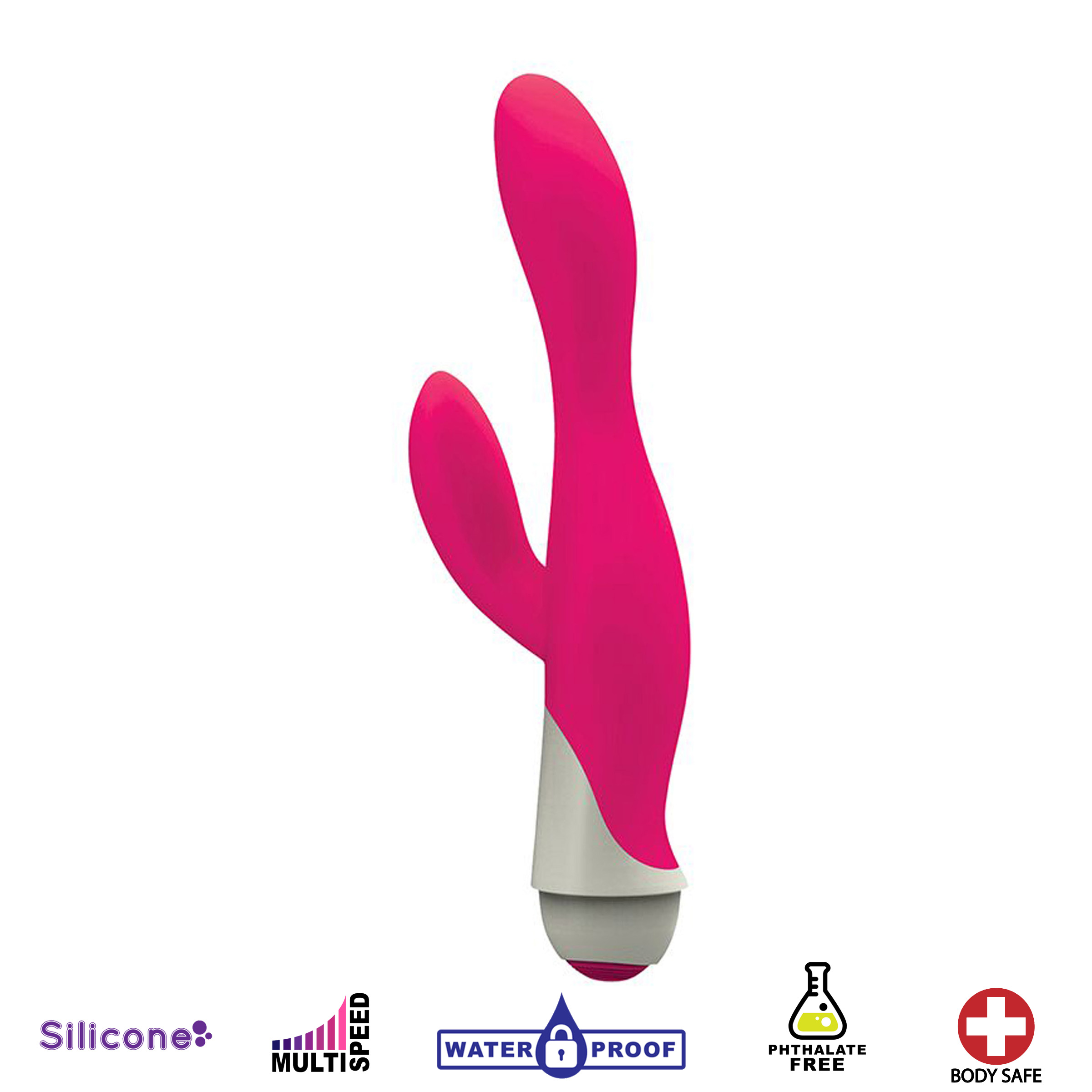 Serena 7 Speed Silicone Rabbit Vibe- Pink