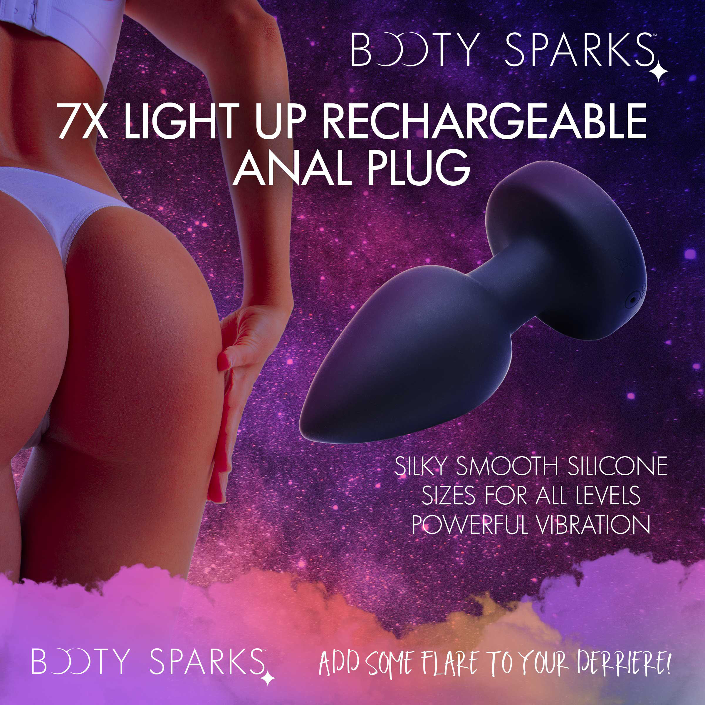 7X Light Up Rechargeable Anal Plug – Large