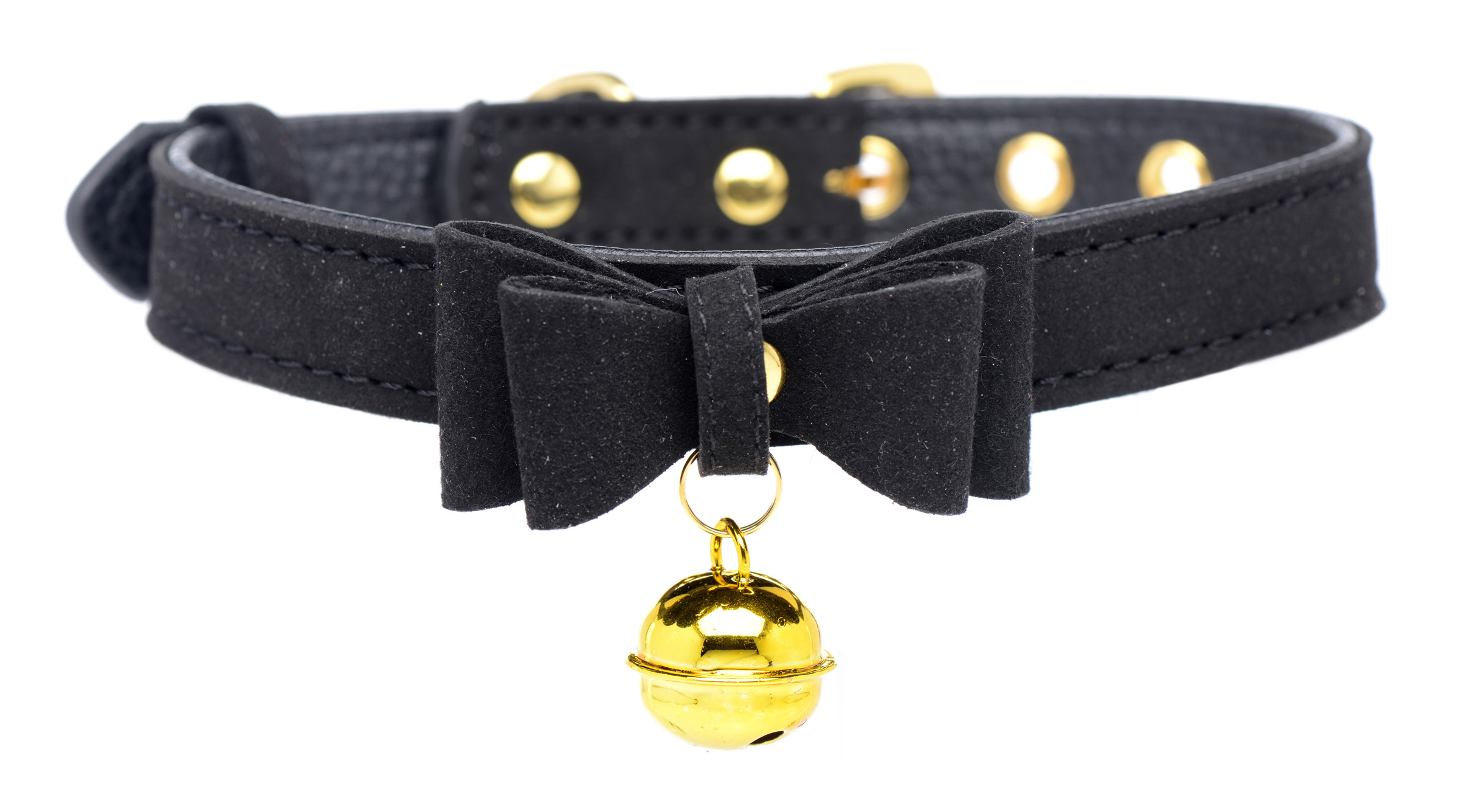 Golden Kitty Cat Bell Collar – Black/Gold