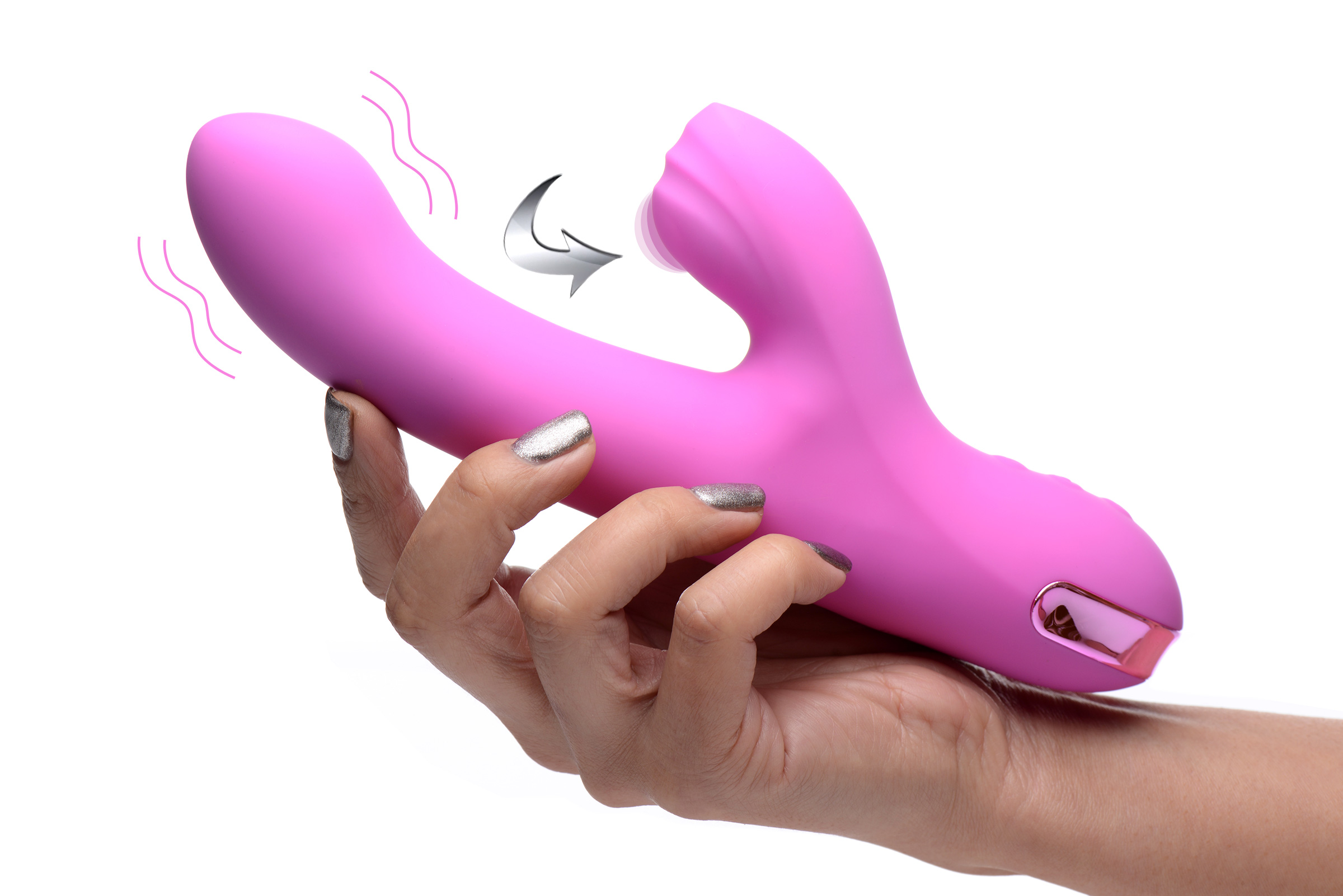 5 Star 13X Silicone Pulsing and Vibrating Rabbit – Pink