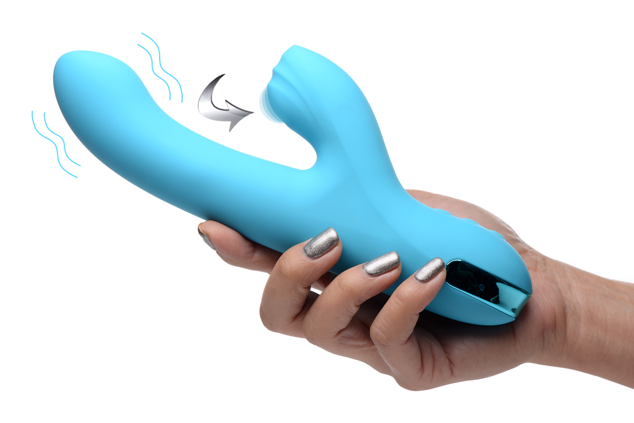 5 Star 13X Silicone Pulsing and Vibrating Rabbit – Teal
