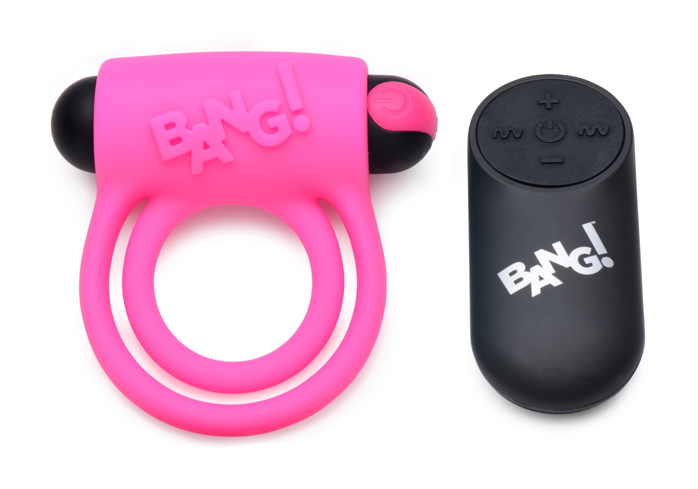 Remote Control 28X Vibrating Cock Ring and Bullet – Pink
