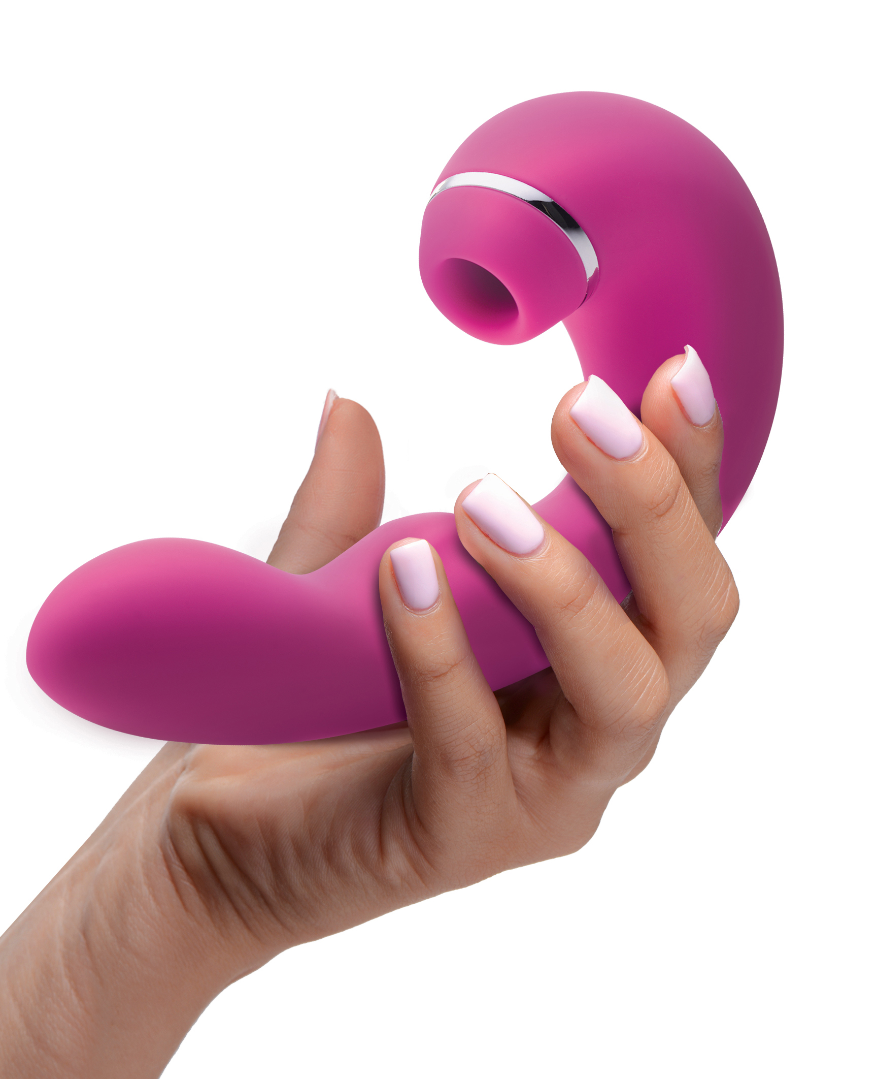 Shegasm 5 Star 10X Tapping G-Spot Silicone Vibrator with Suction – Pink