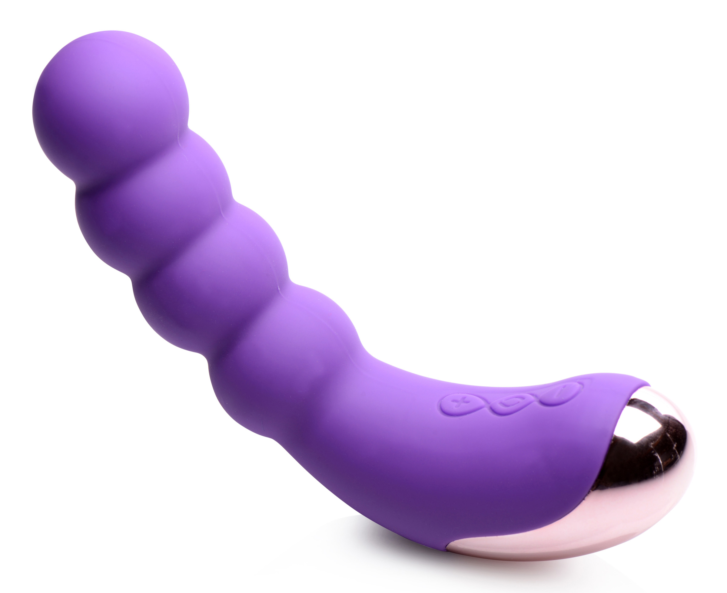 50X Silicone Beaded Vibrator – Purple