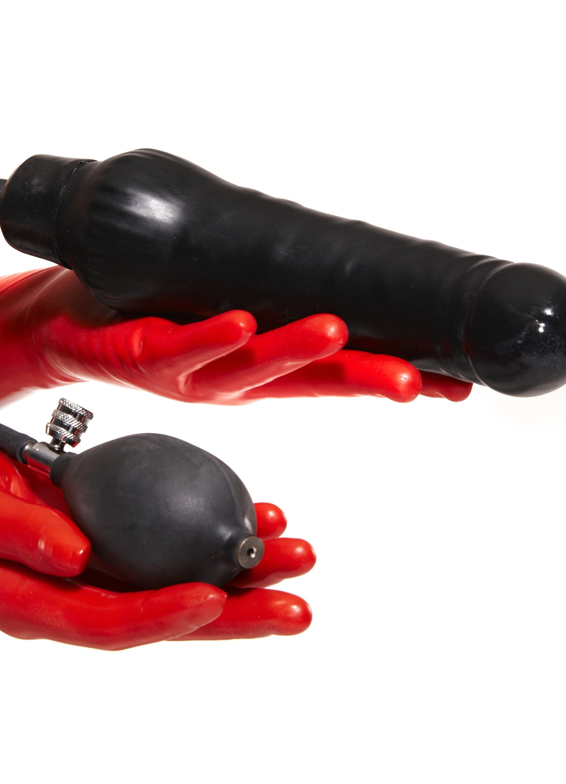 Latex Dildo Semi Hard Center